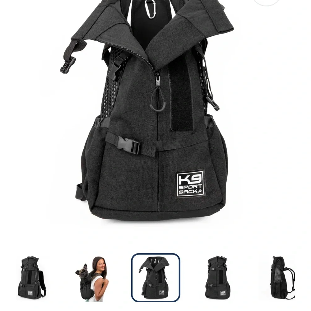 Stylish Black/Grey Camouflage Dog Carrier Backpack